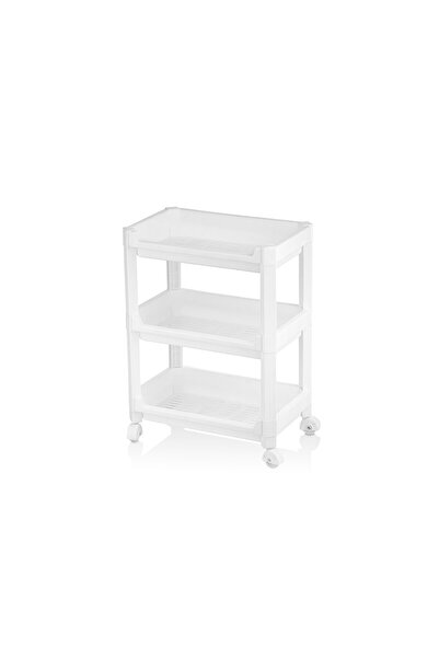 Marsilyan Rafty Wide 3-Layer Wheeled Cart Organizer Storage Rack Unit 352X220...
