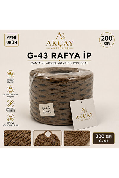 Akçay Aksesuar Imported Raffia Paper Rope 200 Gr