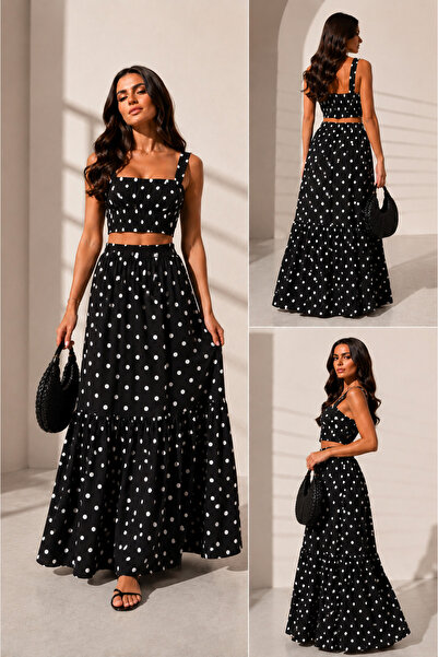 Demhana Boutique Fustă maxi și top elastic cu cupe