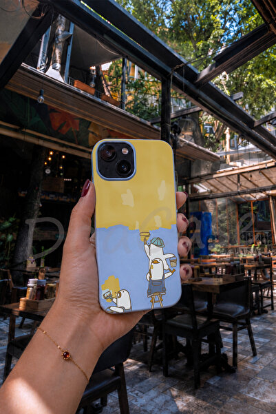 DoaCase iPhone 14 Uyumlu Bebek Mavisi Renkli Lansman Telefon Kılıfı