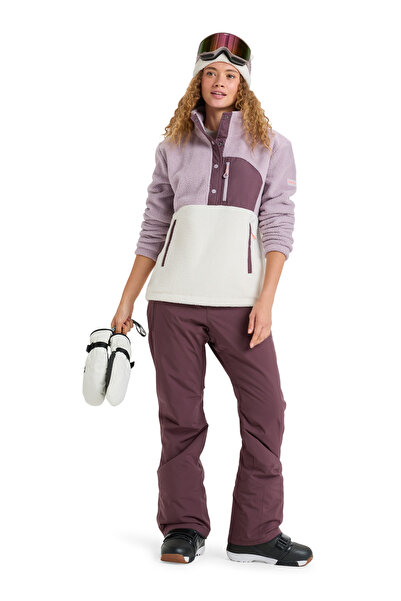 Quiksilver ERJFT04968-ALABAMA Lila Dik Yaka Normal Kadın Sweatshirt