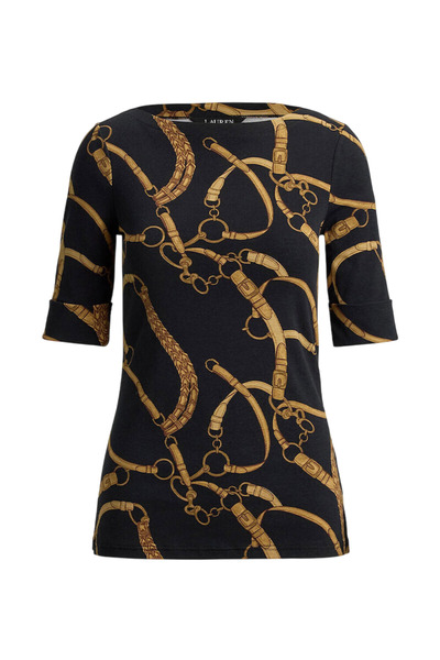 Ralph Lauren Γυναικείο T-shirt Μαύρο 200P13948001-Black