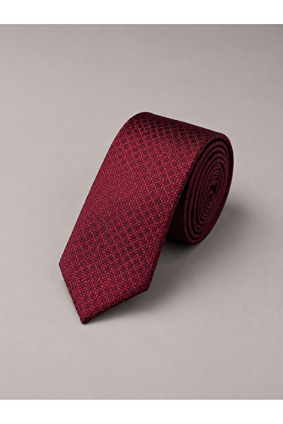 Bisse Burgundy Silk Tie
