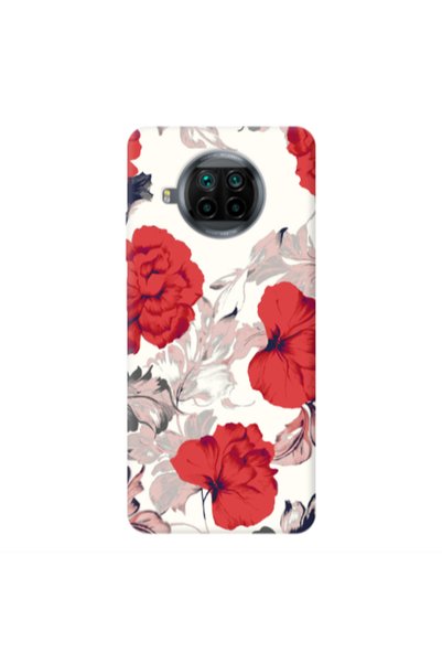 Other Xiaomi Mi 10T Lite Red Flowers Transparent Silicone TPU Θήκη