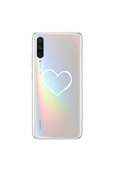 Other Xiaomi Mi 9 Lite White heart Transparent Silicone TPU Θήκη