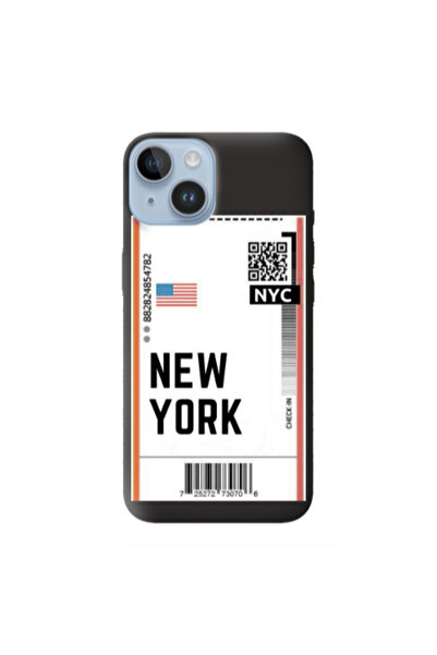 Other Apple iPhone 14 New York NYC Black Colored Silicone TPU Θήκη