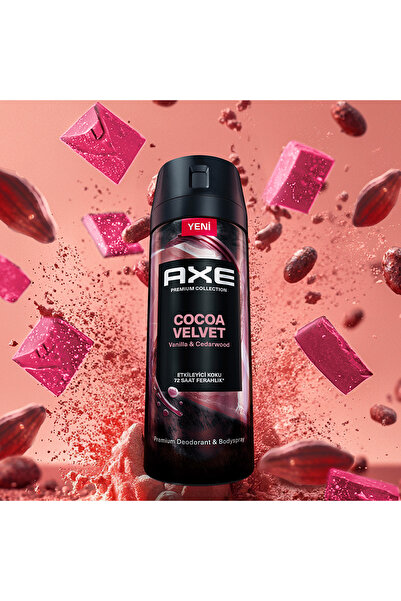 Axe Erkek Sprey Deodorant Cherry Spritz 150 ml + Cocoa Velvet 150 ml + Marsmallow Smoke 150 ml