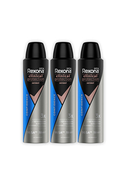 Rexona Men Clinical Protection Spray Deodorant Confidence 150 ml x3