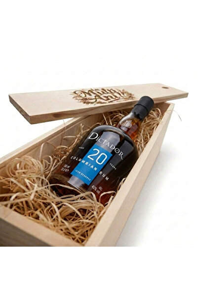 Dictador Pachet Cadou Cutie Lemn Personalizata Rom Colombian Rum 20 Ani, 40%,...