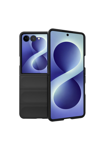 Techsuit Калъф за телефон Magic Shield за Samsung Galaxy Z Flip8, защита, черен