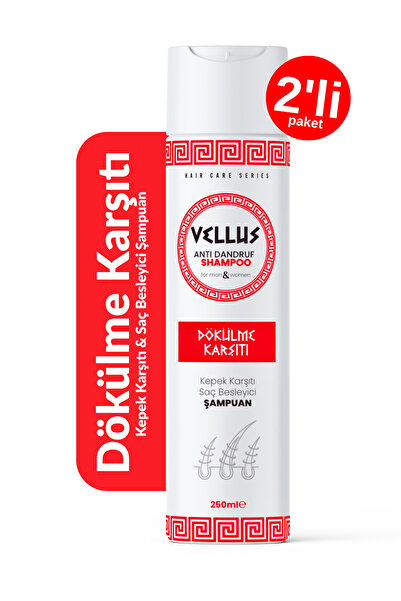 vellus Kepek Karşıtı ve Dökülme Karşıtı Şampuan 250 ml - 16 Aktif İçerikli, B...