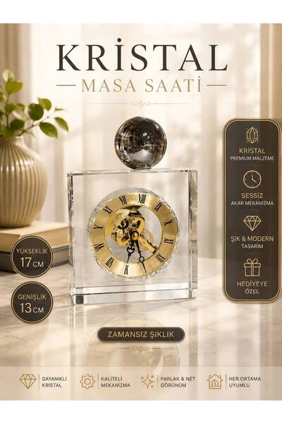 Yusuf Home Concept KRİSTAL ŞEFFAF SAAT