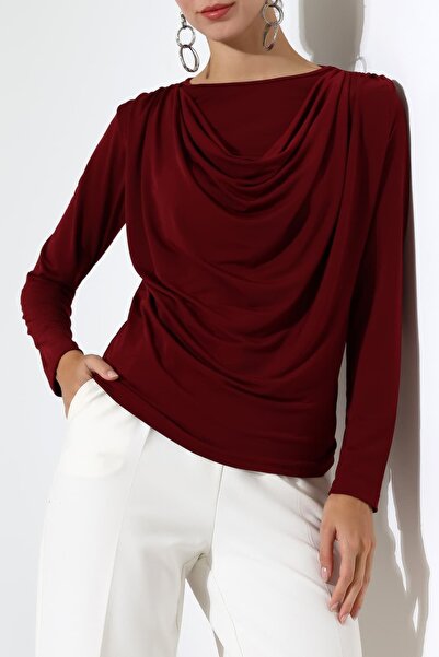 Sabr Women's Sandy Degaje Collar Long Sleeve Blouse