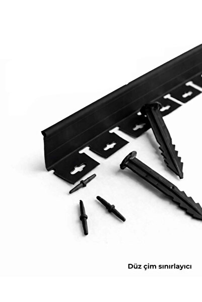 eslimpeyzaj Esnek Çim Sınırlayıcı 25 Metre Çim Ayırıcı Siyah Renk (1 Rulo = 2...