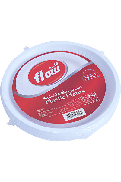 Flow Plastic Round Plate 7in 25's
