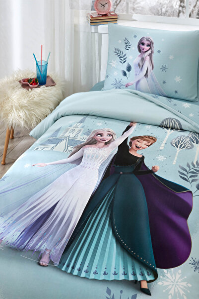 Özdilek Frozen Leaves Tek Kişilik Disney Lisanslı Lastikli Çocuk Nevresim Takımı
