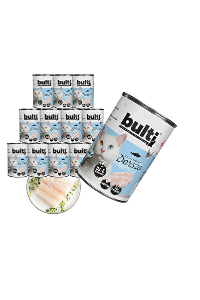 Bulti Hrană umedă pisici, Bulti, 12x400g, Cod de Pește, Pisici Adulte, Susțin...