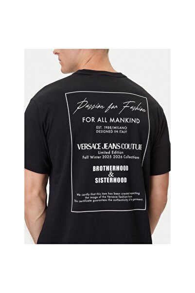 VERSACE JEANS COUTURE Tricou bărbătesc 79GAHE10 CJ00E Negru