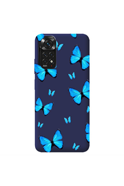 Other Xiaomi Redmi Note 11 4G Mix Butterfly Dark blue Colored Silicone TPU Θήκη