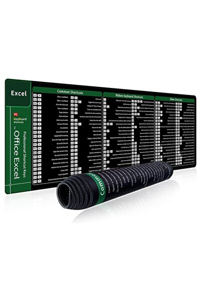 NEXTLY Mousepad cu scurtături Excel NEXTLY, Antiderapant, Margini cusute, 78x...