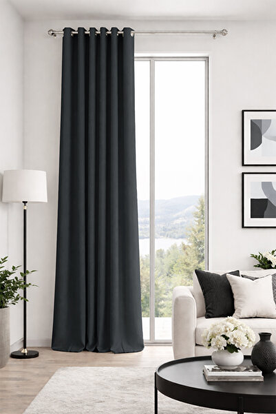 Premier Home Κουρτίνα φόντου Alaska Anthracite Προσαρμοσμένου Μεγέθους 200X27...