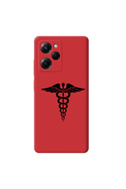 Other Xiaomi Poco X5 Pro Medical Spa Red Colored Silicone TPU Θήκη