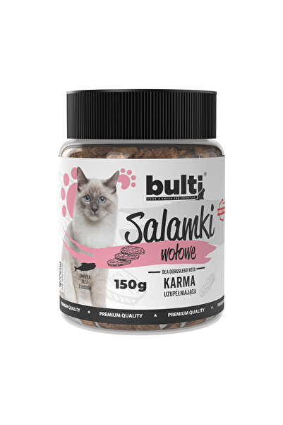 Bulti Gustare pisici, Bulti, 150g, Carne de Vită Salam, Pisici Adulte, Susțin...