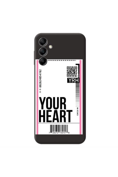 Other Samsung A14 5G Your Heart YRH Black Colored Silicone TPU Θήκη