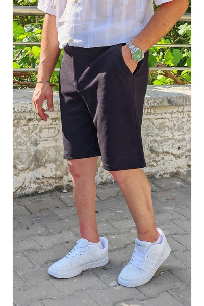 MaymenCo Erkek Yazlık Kumaş Dokulu Şort