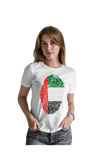 Generic عالم الموضة تيشرت قطن بطباعة عالية الجودة بتصميم بصمة فلسطين