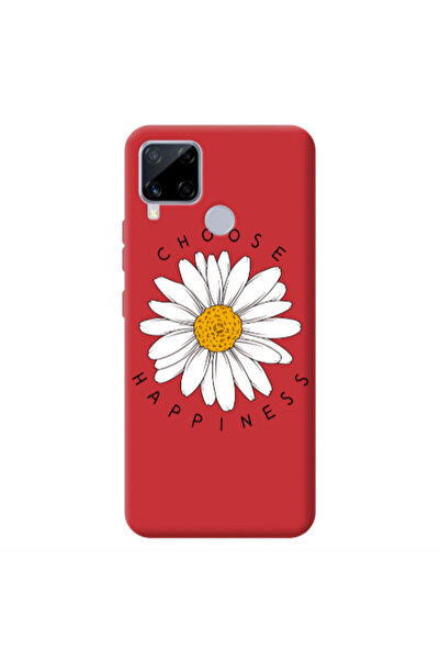 Other Realme C25 Chose Happines Red Colored Silicone TPU Θήκη
