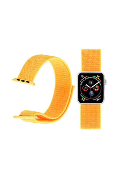 OEM Απλό Λουράκι Νάιλον για Apple Watch 38 40 41 42 Σειρά 10 11 Κίτρινο