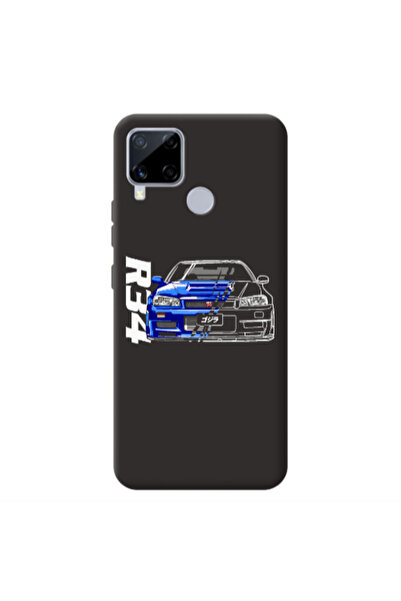 Other Realme C25S Blue R34 Black Colored Silicone TPU Θήκη
