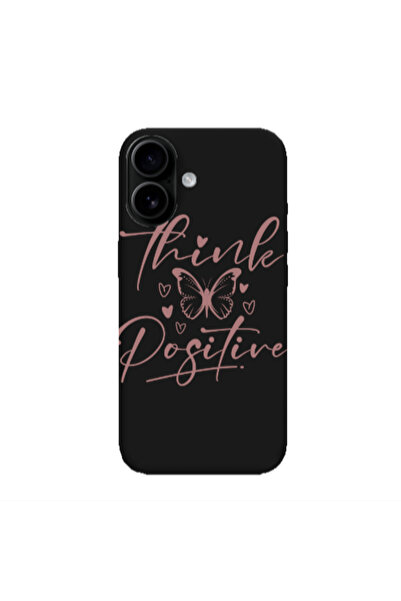 Other Apple Iphone 16 plus Think Positive Black Colored Silicone TPU Θήκη