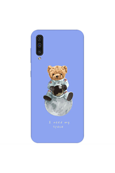 Other Samsung A50 Bear in space Light Purple Colored Silicone TPU Θήκη