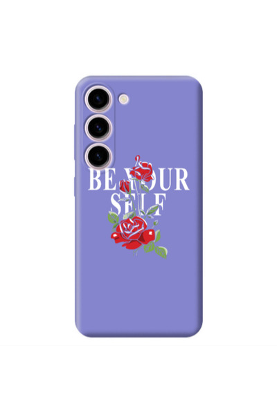 Other Samsung S23 Plus Be Your Self Purple Colored Silicone TPU Θήκη