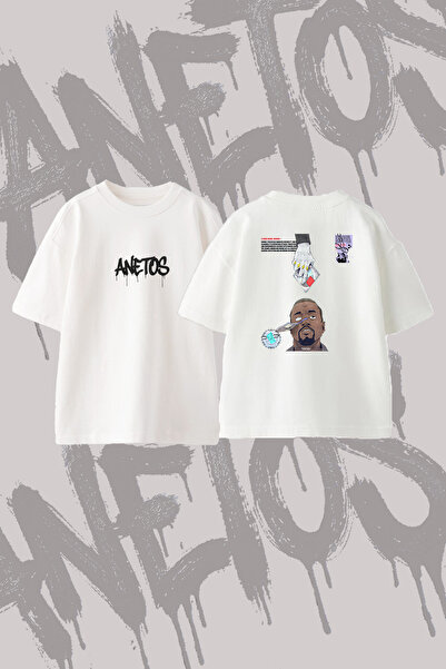 Anetos Μπλουζάκι Kanye West JoJo με στάμπα, μεγάλου μεγέθους, με λαιμόκοψη πο...