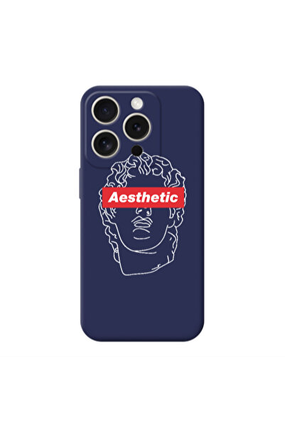 Other Apple iPhone 15 Pro Max Aesthetic Dark blue Colored Silicone TPU Θήκη