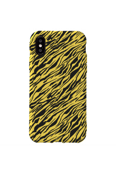 Other Apple iPhone Xs Max Black zebra Yellow Colored Silicone TPU Θήκη