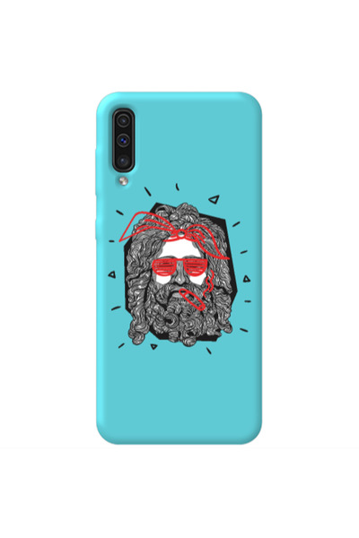 Other Samsung A70 Cool glasses Turquoise Colored Silicone TPU Θήκη