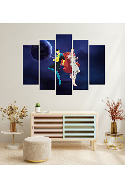 tablomaxtbx 5 Parça Invincible Omni Man Dekoratif MDF Tablo Seti Duvar