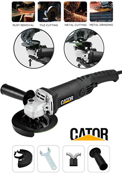CATOR 1200W 6 KADEMELİ UZUN KUYRUK 125 MM AVUÇ TAŞLAMA MAKİNESİ