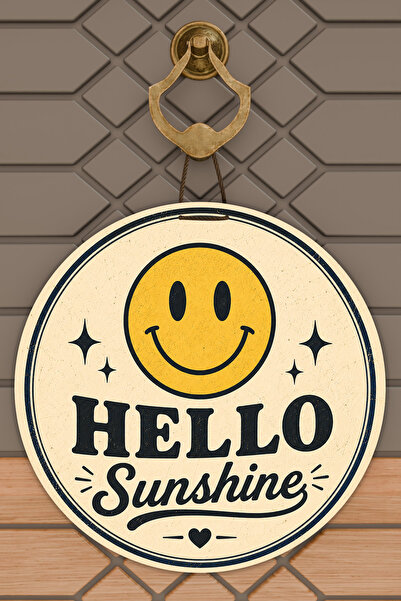 Dormot Home Modern Written Smile Design Round Door Ornament Digital Printing ...