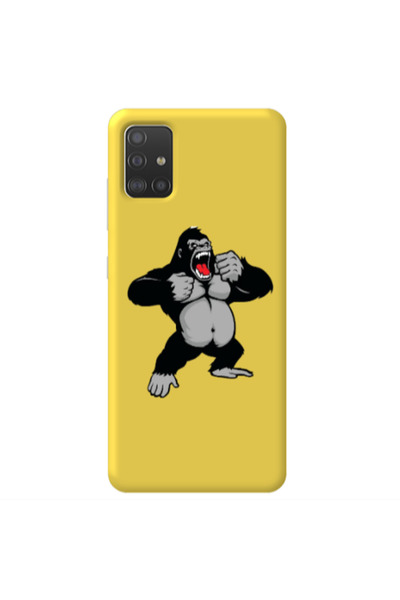 Other Samsung A51 Angry Gorilla2 Yellow Colored Silicone TPU Θήκη