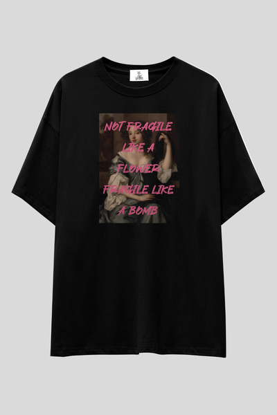 UmbraWear Fragile Bomb T-Shirt |   Unisex 100% Cotton Art Print Black & White...