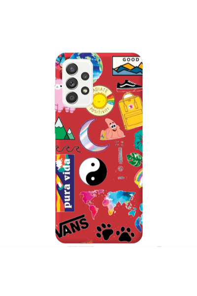 Other Samsung A23 Vans Red Colored Silicone TPU Θήκη