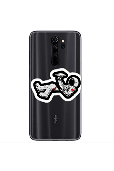 Other Xiaomi Redmi Note 8 Pro Astronaut flies a plane Transparent Silicone TP...