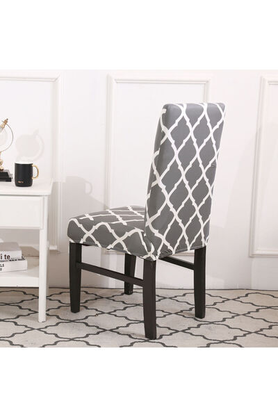 OEM Husa universala pentru scaune clasice, model ROMB, culoare GRI + ALB