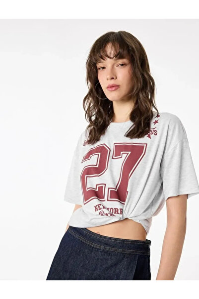 Koton Comfortable Fit Short Sleeve Crew Neck Printed T-Shirt