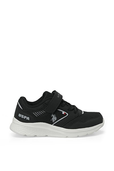 U.S. Polo Assn. حذاء رياضي كاجوال مريح وأنيق للأولاد من ناب جونيور - أسود